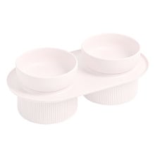 Double Bowl Ceramic Pet Feeder